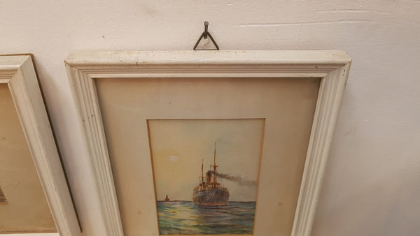 A lovely pair of framed watercolor paintings signed by Australian artist Harold Dalton Hall. In good original condition.
