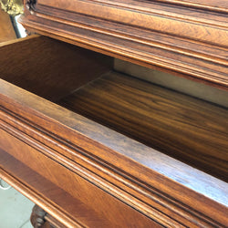 19th Century French Walnut Five Drawer Marble Top Commode | Antique & Vintage | Moonee Ponds Antiques | Australia Wide Delivery