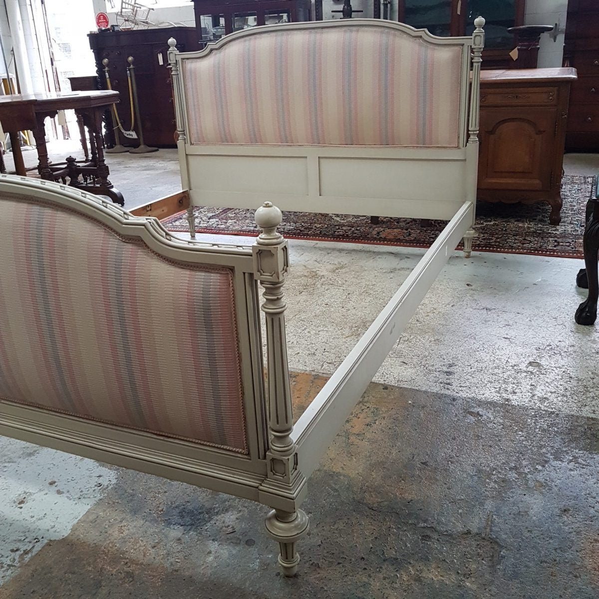 French Queen Size Upholstered Bed | Antique & Vintage | Moonee Ponds Antiques | Australia Wide Delivery
