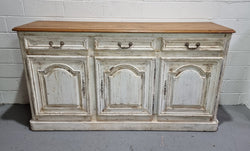 19th Century French Painted Three Door Oak Buffet | Antique & Vintage | Moonee Ponds Antiques | Australia Wide Delivery