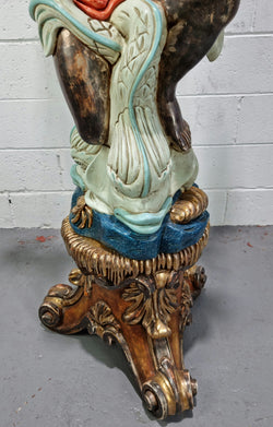 Italian Wooden 19th Century Blackamoor Lamp of Grand Proportions | Antique & Vintage | Moonee Ponds Antiques | Australia Wide Delivery