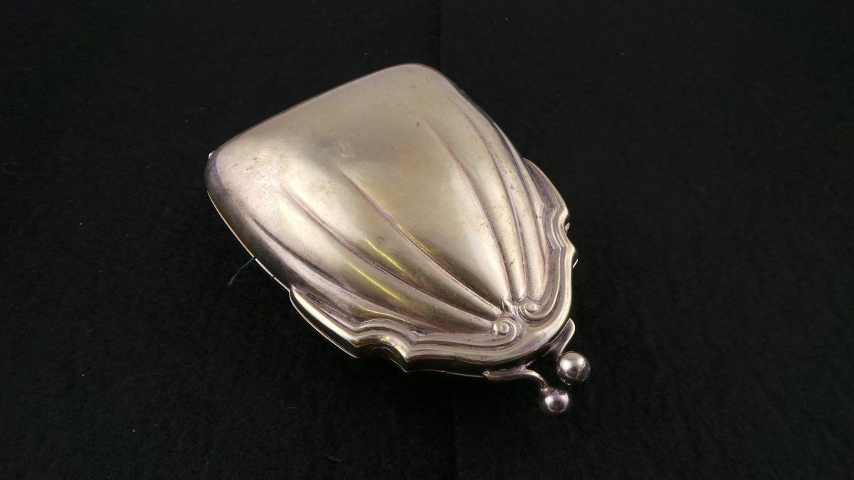 Antique Edwardian Silver Plated Coin Purse