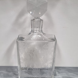 Stunning Baccarat Crystal (France) Engraved (Musketeers) Decanter