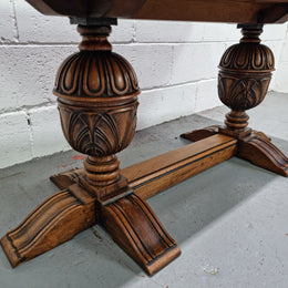Amazing French Oak solid parquetry top coffee table. Great size and in very good original detailed condition.