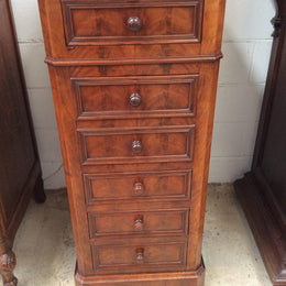 19th Century Walnut Henry II Style Multi Drawer Cabinet
