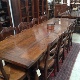 Set of 10 French Provincial Dining Chairs