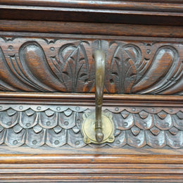19th Century French Oak Coat Rack