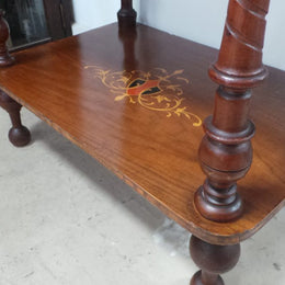 A Beautiful Victorian English Inlaid And Detailed Carved Whatnot