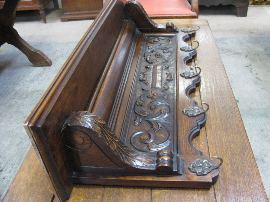 Carved French Oak Hat Rack