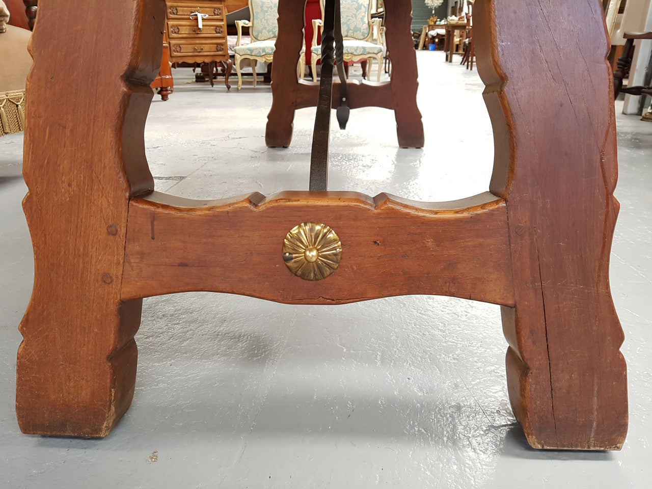 French Oak Spanish Style Farmhouse Dinner Table | Antique & Vintage | Moonee Ponds Antiques | Australia Wide Delivery