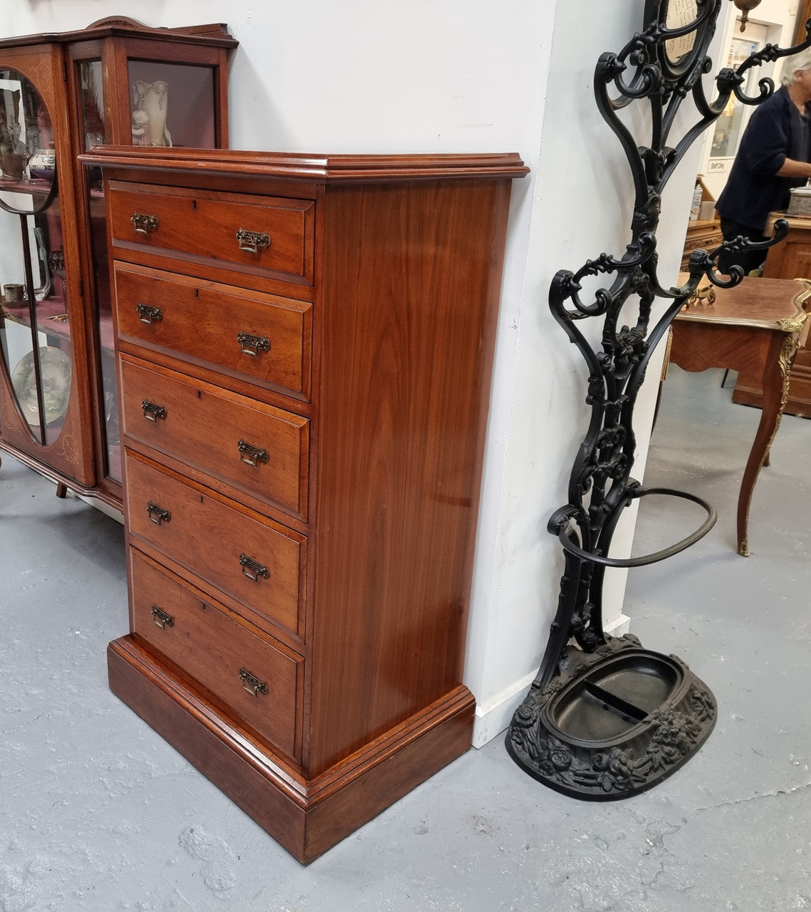 Antique English Walnut Tallboy- Chest of Drawers