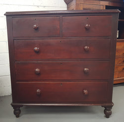 Victorian Cedar Chest Of Five Drawers | Antique & Vintage | Moonee Ponds Antiques | Australia Wide Delivery