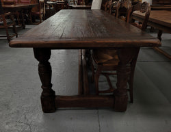 Amazing 2.65 Meter French Elm Refectory Dining Table | Antique & Vintage | Moonee Ponds Antiques | Australia Wide Delivery