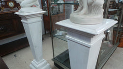 Pair Of 19th-Century Classical White Marble Pedestals | Antique & Vintage | Moonee Ponds Antiques | Australia Wide Delivery