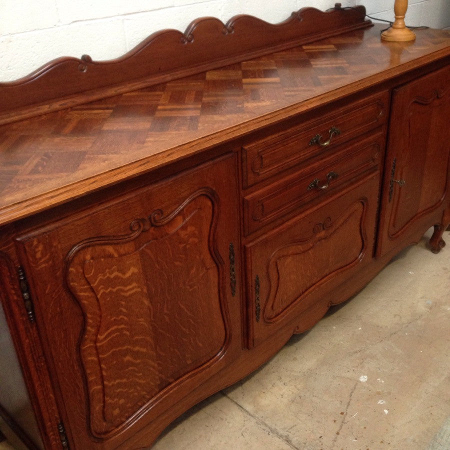 French Oak Buffet Louis XV Style