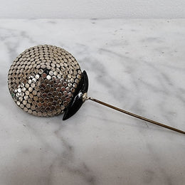 Art Deco Black & Silver Hat Pin