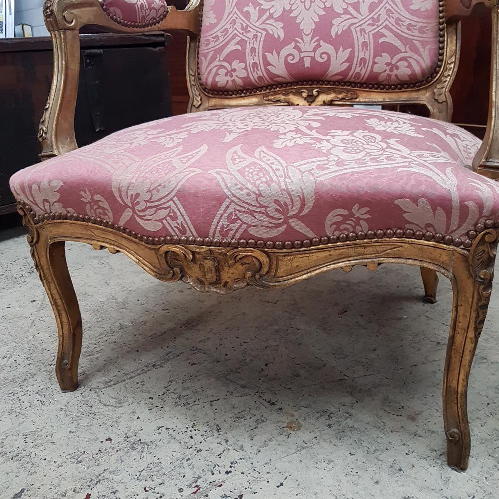 Pair Of French Louis XV Style Fauteuil