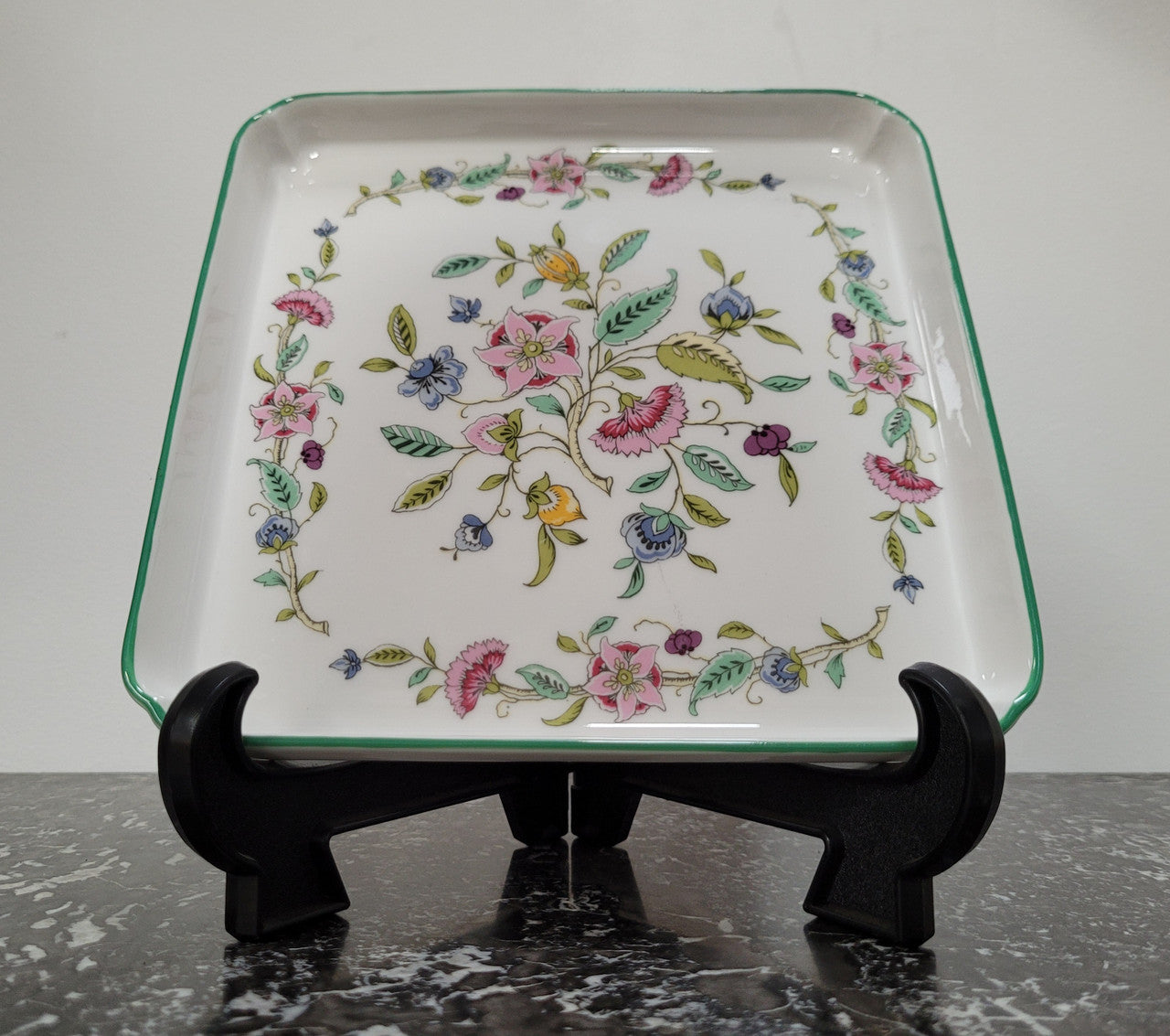 Hadden Hall by “Minton” Square Plate | Antique & Vintage | Moonee Ponds Antiques | Australia Wide Delivery