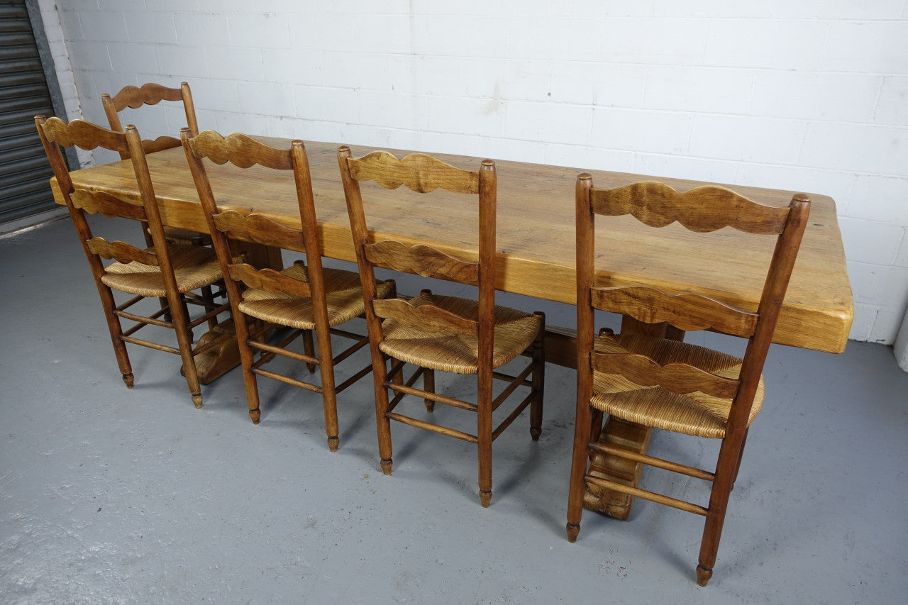 Amazing Rustic Oak French 10 Seater Refectory Farmhouse Table | Antique & Vintage | Moonee Ponds Antiques | Australia Wide Delivery
