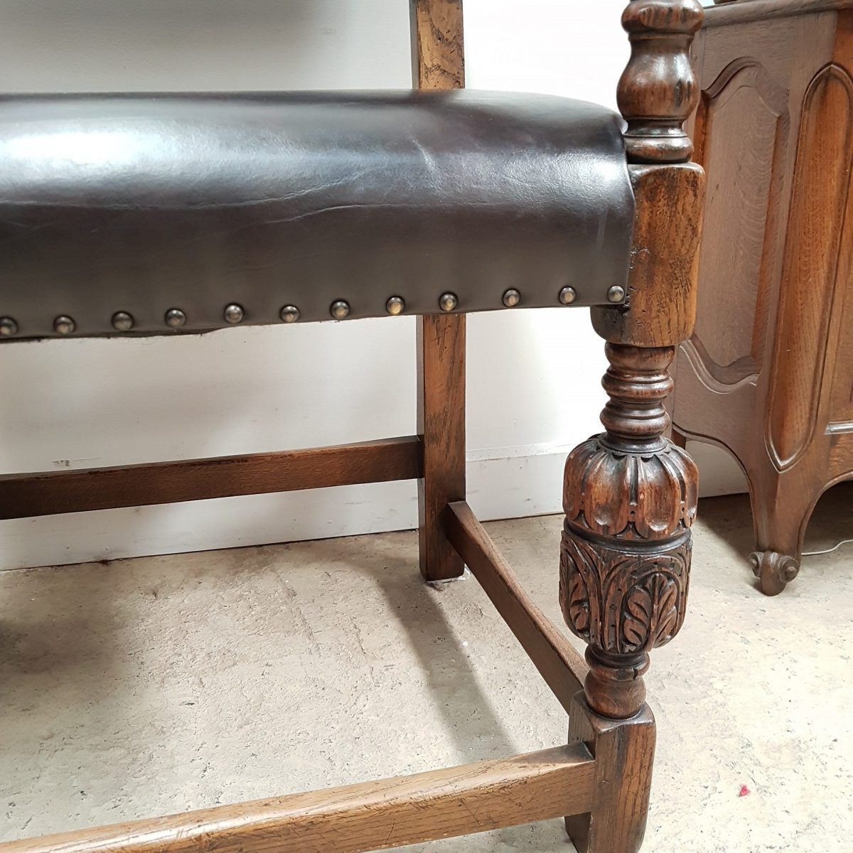 Set Of Ten Tudor Style Dining Chairs