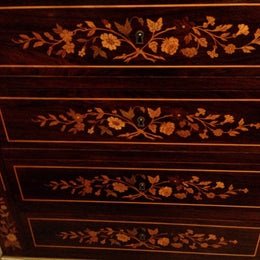 French Floral Marquetry Abattant
