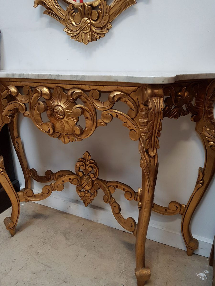 French Gilt Louis XIV style Console Table