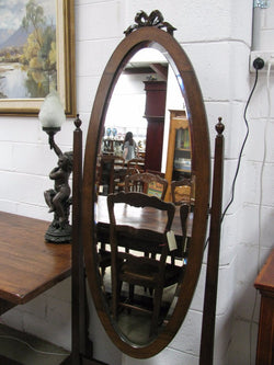 Maple Cheval Mirror | Antique & Vintage | Moonee Ponds Antiques | Australia Wide Delivery