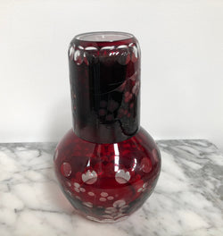 Vintage Flash Ruby Glass Water Carafe and Glass | Antique & Vintage | Moonee Ponds Antiques | Australia Wide Delivery