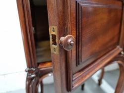 Pair of Louis XV Style Marble Top Walnut Bedside Cabinets | Antique & Vintage | Moonee Ponds Antiques | Australia Wide Delivery
