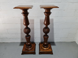 Pair of Unique French Oak Pedestals | Antique & Vintage | Moonee Ponds Antiques | Australia Wide Delivery