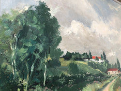 Beautiful French Signed Oil on Canvas of a Country Scene | Antique & Vintage | Moonee Ponds Antiques | Australia Wide Delivery