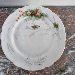 Set of six hand-painted 19th Century Paris porcelain plates. In good condition please view photos as they help form part of the description. Price is for the set of six.