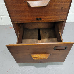 Blackwood four drawer filing cabinet in good original detailed condition.