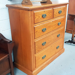 English Oak Edwardian Chest Of Drawers