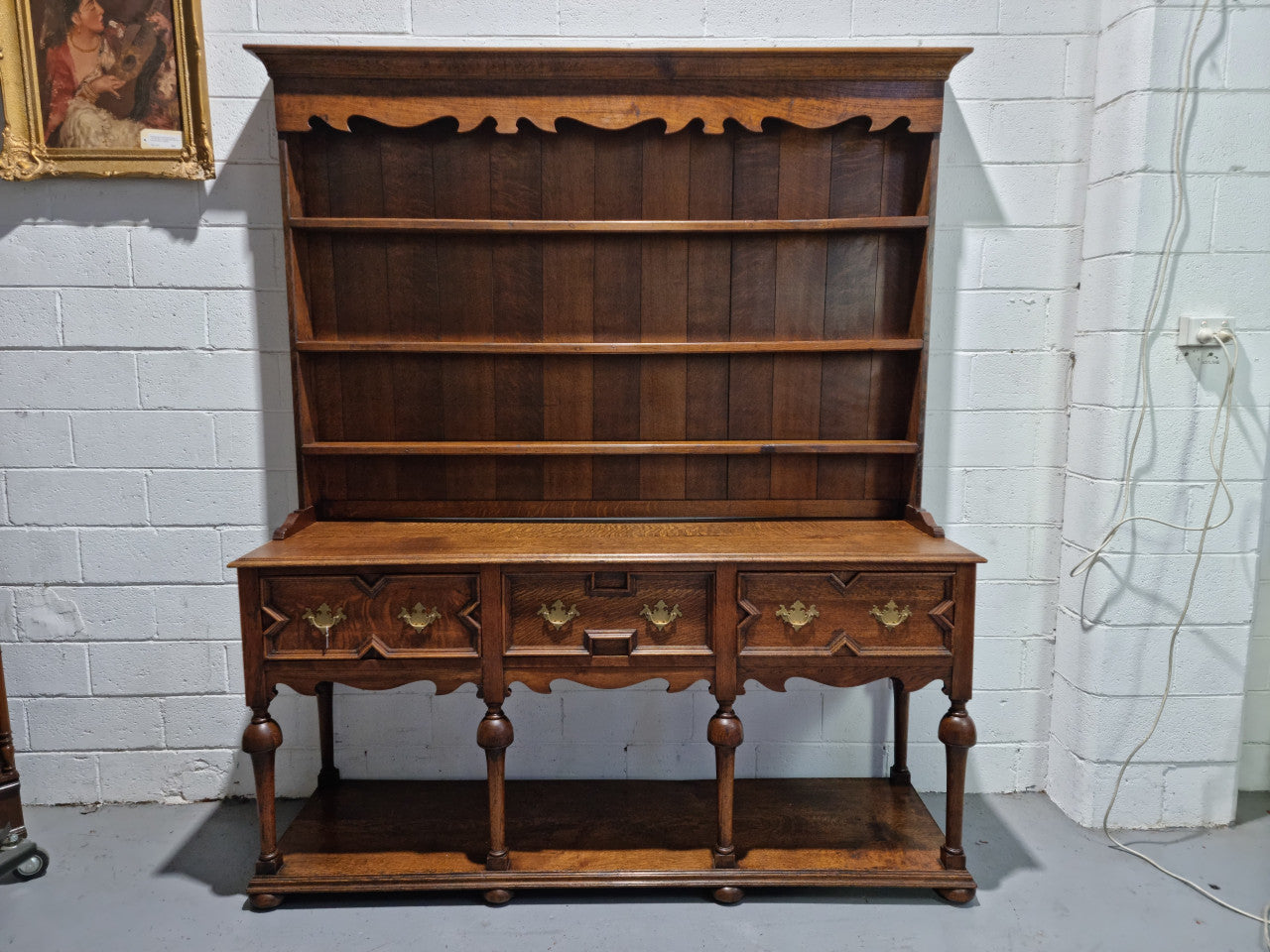 Fabulous Antique Oak Tudor Style Kitchen Dresser | Antique & Vintage | Moonee Ponds Antiques | Australia Wide Delivery