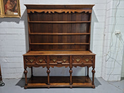 Fabulous Antique Oak Tudor Style Kitchen Dresser | Antique & Vintage | Moonee Ponds Antiques | Australia Wide Delivery