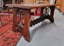 Fabulous French Oak Gothic Style Coffee Table | Antique & Vintage | Moonee Ponds Antiques | Australia Wide Delivery