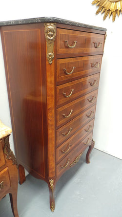 Inlaid French Seven Drawer Semainier | Antique & Vintage | Moonee Ponds Antiques | Australia Wide Delivery