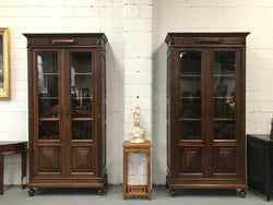 Superb Pair of Henry II style French Two Door Oak Bookcases | Antique & Vintage | Moonee Ponds Antiques | Australia Wide Delivery