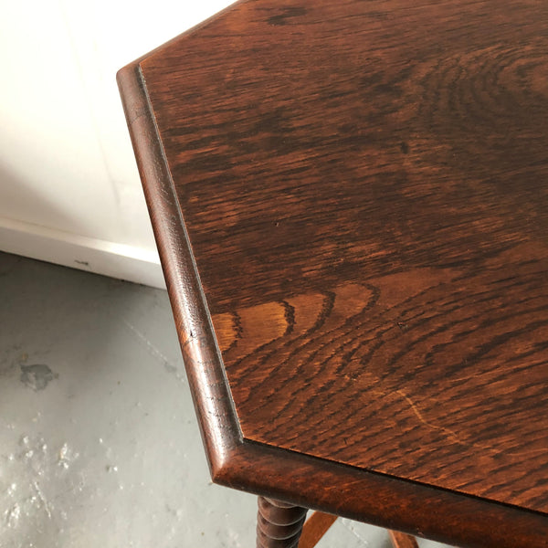 Rare Hexagonal Jacobean Style Table