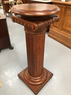 Stunning Tudor Style English Oak Pedestal | Antique & Vintage | Moonee Ponds Antiques | Australia Wide Delivery