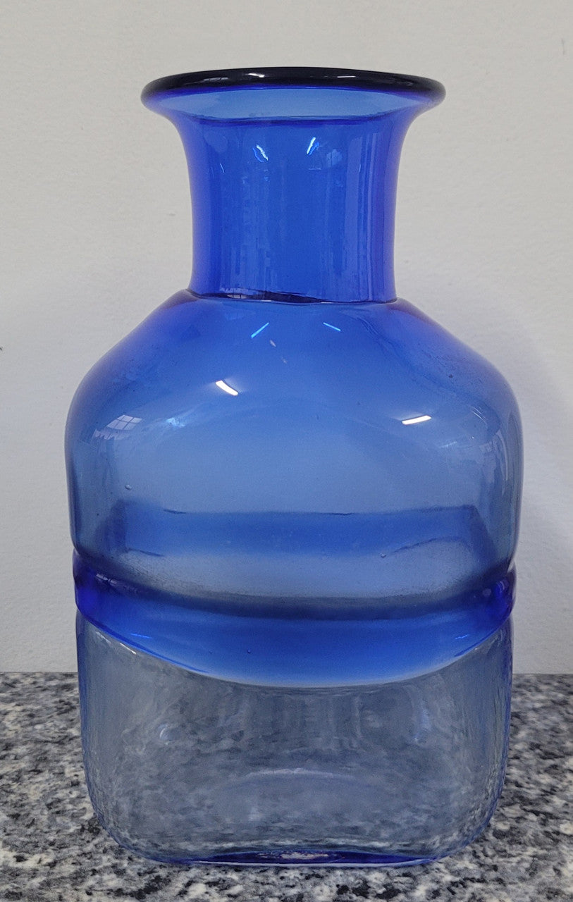 "Bertil Vallien" Kosta Boda Blue Vase | Antique & Vintage | Moonee Ponds Antiques | Australia Wide Delivery