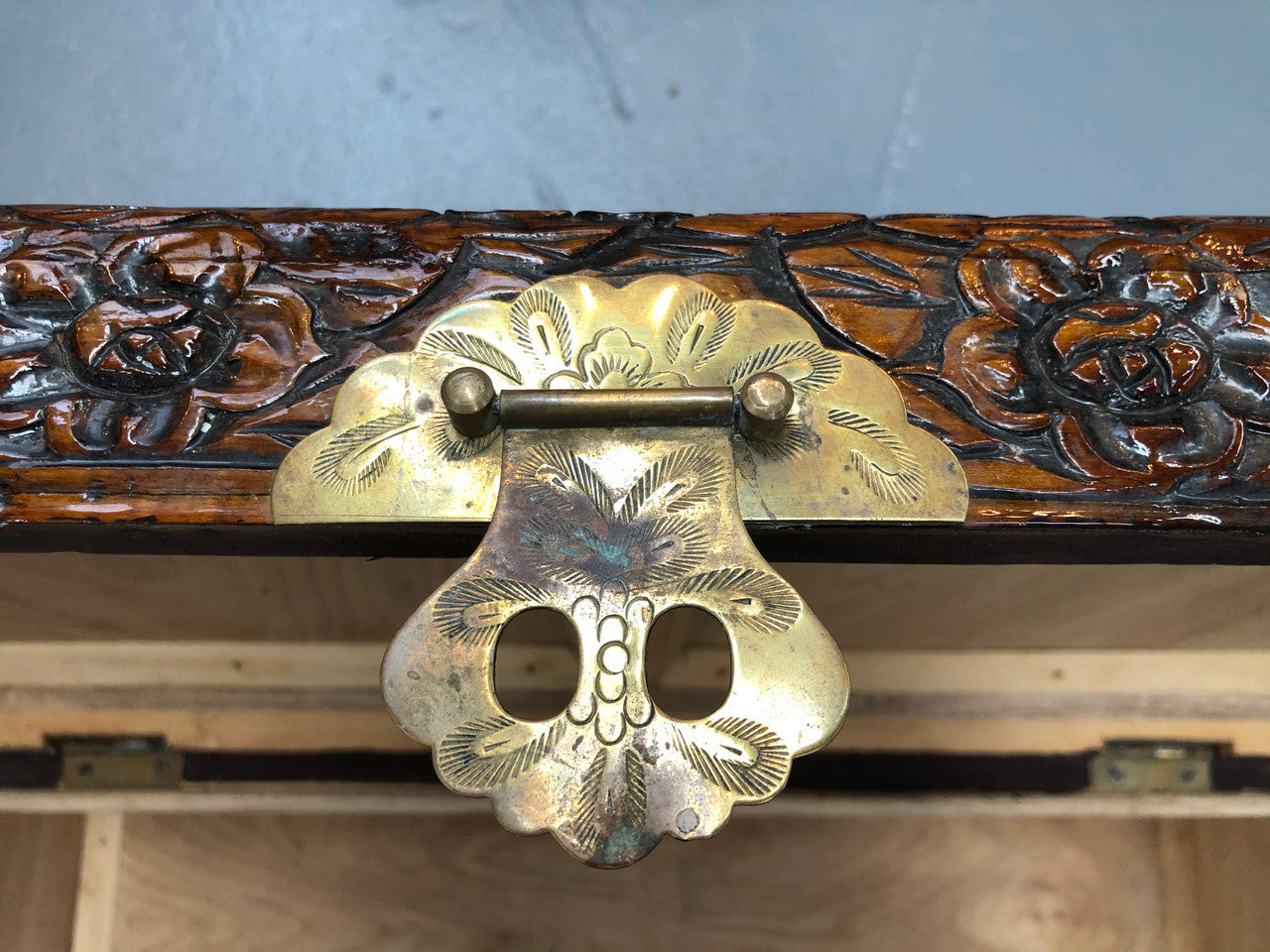 Vintage Camphor Wood Chest Of Small Proportions