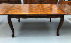 French Oak Louis XV th Style Parquetry Top Extension Table | Antique & Vintage | Moonee Ponds Antiques | Australia Wide Delivery