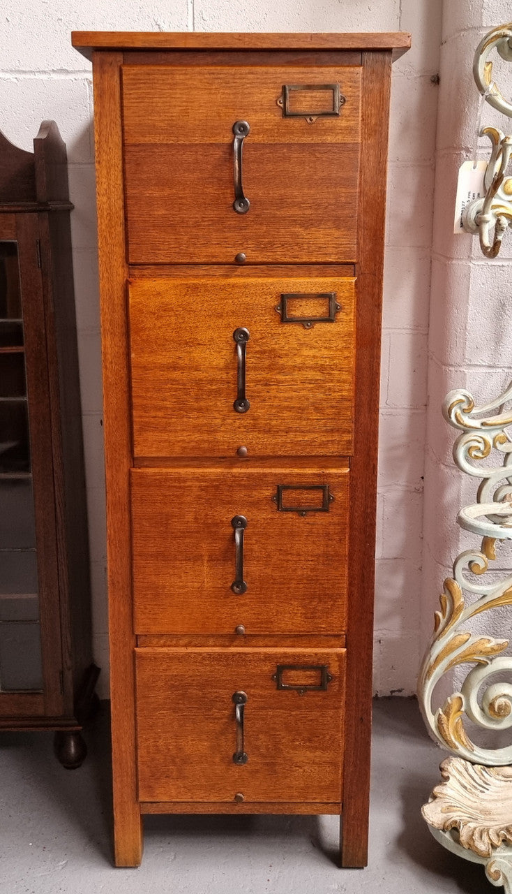 Fabulous Blackwood Vintage four drawer filing cabinet. It has been sourced locally and is in good working order and condition.