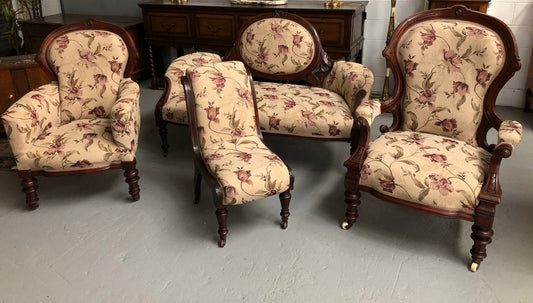 Matching Late Victorian Walnut Suite