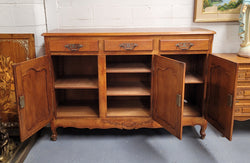 French Three Door Three Drawer Louis XV Style Fruit Wood Sideboard | Antique & Vintage | Moonee Ponds Antiques | Australia Wide Delivery