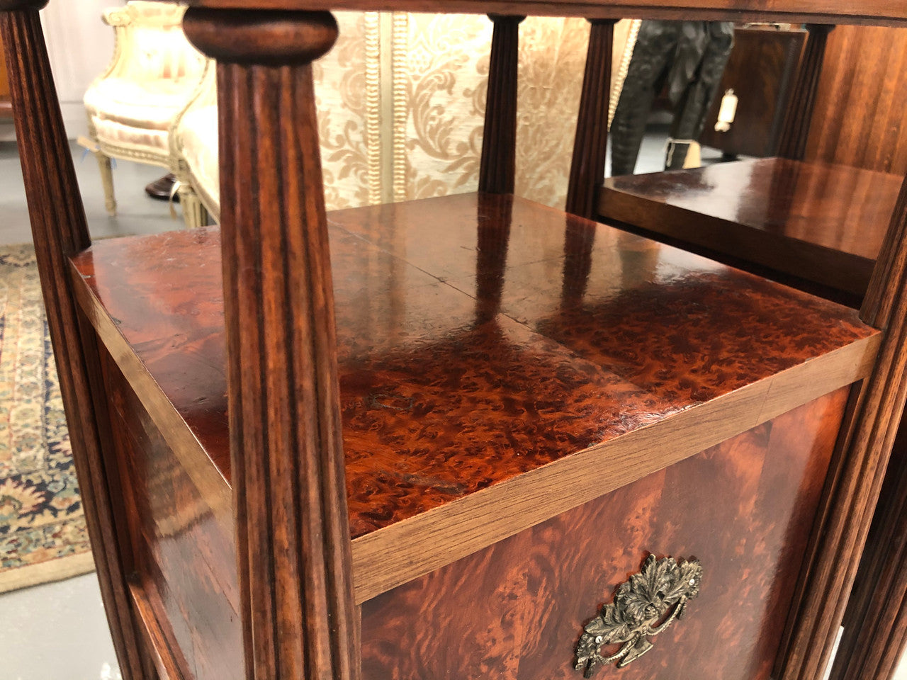 Amboyna Pair Of Bedsides | Antique & Vintage | Moonee Ponds Antiques | Australia Wide Delivery