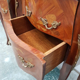 Pair of French Marquetry Inlaid Bedsides Cabinets