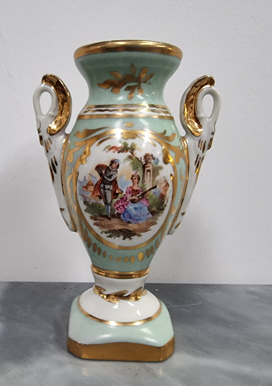 Two handled Limoge Style Small Vase | Antique & Vintage | Moonee Ponds Antiques | Australia Wide Delivery